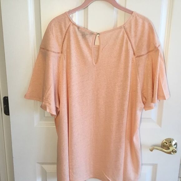 NWT Zac & Rachel Peach Knit Top SZ XXL - Picture 4 of 11